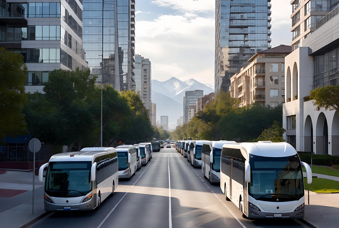 Flota moderna en Las Condes, Santiago
